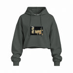 Game Of Thrones Map Oversize Crop Hoodie — Antrasit — Ön baskı