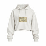 Yüzüklerin Efendisi Orta Dünya Haritası - Lord Of The Rings Oversize Crop Hoodie — Beyaz — Ön baskı