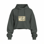 Yüzüklerin Efendisi Orta Dünya Haritası - Lord Of The Rings Oversize Crop Hoodie — Antrasit — Ön baskı
