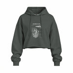 Millennium Falcon Oversize Crop Hoodie — Antrasit — Ön baskı