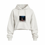 Muhammed Ali And Sonny Liston Usa 1965 Oversize Crop Hoodie — Beyaz — Ön baskı