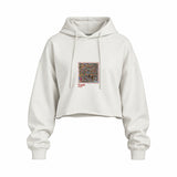 Reddit Place Oversize Crop Hoodie — Beyaz — Ön baskı