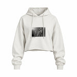 Guns N’ Roses Ritz New York 1988 Oversize Crop Hoodie — Beyaz — Ön baskı