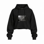 Guns N’ Roses Ritz New York 1988 Oversize Crop Hoodie — Siyah — Ön baskı