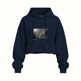 Guns N’ Roses Ritz New York 1988 Oversize Crop Hoodie — Lacivert — Ön baskı