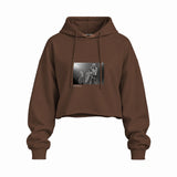 Guns N’ Roses Ritz New York 1988 Oversize Crop Hoodie — Kahverengi — Ön baskı