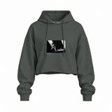 Keith Richards Anvers 1973 Oversize Crop Hoodie — Antrasit — Ön baskı