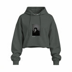Keith Richards New York 1992 Oversize Crop Hoodie — Antrasit — Ön baskı