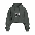 Led Zeppelin The Starship Oversize Crop Hoodie — Antrasit — Ön baskı