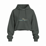 The Great Wave of Kanagawa Oversize Crop Hoodie — Antrasit — Ön baskı