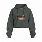 Son Akşam Yemeği Oversize Crop Hoodie — Antrasit — Ön baskı