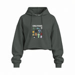 Onlyfans Oversize Crop Hoodie — Antrasit — Ön baskı