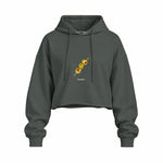 Extra Dirty Oversize Crop Hoodie — Antrasit — Ön baskı