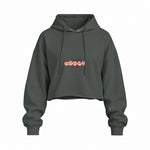 What Happened in Vegas Stays in Vegas Oversize Crop Hoodie — Antrasit — Ön baskı