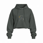 James Bond's Martini Oversize Crop Hoodie — Antrasit — Ön baskı