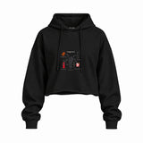 Negroni Oversize Crop Hoodie — Siyah — Ön baskı