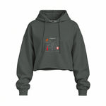 Negroni Oversize Crop Hoodie — Antrasit — Ön baskı
