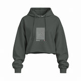 Circuit de Monaco Artwork Oversize Crop Hoodie — Antrasit — Ön baskı