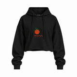 Tomato Oversize Crop Hoodie — Siyah — Ön baskı