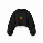 Tomato Oversize Crop Sweatshirt — Siyah — Ön baskı