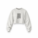 Circuit de Monaco Artwork Oversize Crop Sweatshirt — Beyaz — Ön baskı