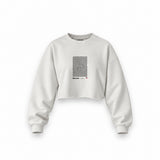 Circuit de Monaco Artwork Oversize Crop Sweatshirt — Beyaz — Ön baskı