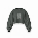 Circuit de Monaco Artwork Oversize Crop Sweatshirt — Antrasit — Ön baskı