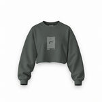 Imola Circuit Artwork Oversize Crop Sweatshirt — Antrasit — Ön baskı