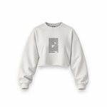 Silverstone Circuit Artwork Oversize Crop Sweatshirt — Beyaz — Ön baskı