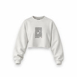 Silverstone Circuit Artwork Oversize Crop Sweatshirt — Beyaz — Ön baskı