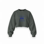 Call Of The Sea Oversize Crop Sweatshirt — Antrasit — Ön baskı