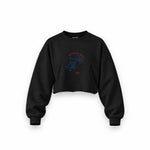 Sotto Il Sole Oversize Crop Sweatshirt — Siyah — Ön baskı