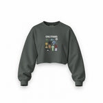 Onlyfans Oversize Crop Sweatshirt — Antrasit — Ön baskı