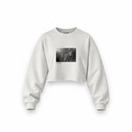 Guns N’ Roses Ritz New York 1988 Oversize Crop Sweatshirt — Beyaz — Ön baskı
