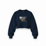 Guns N’ Roses Ritz New York 1988 Oversize Crop Sweatshirt — Lacivert — Ön baskı