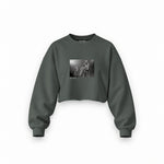Guns N’ Roses Ritz New York 1988 Oversize Crop Sweatshirt — Antrasit — Ön baskı