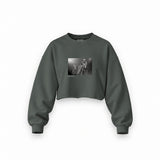Guns N’ Roses Ritz New York 1988 Oversize Crop Sweatshirt — Antrasit — Ön baskı