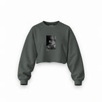 Brian Jones London 1966 Oversize Crop Sweatshirt — Antrasit — Ön baskı