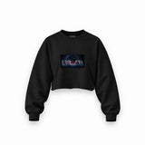 Star Wars Last Supper Oversize Crop Sweatshirt — Siyah — Ön baskı