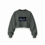 Star Wars Last Supper Oversize Crop Sweatshirt — Antrasit — Ön baskı