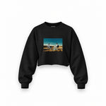 Breaking Bad Oversize Crop Sweatshirt — Siyah — Ön baskı