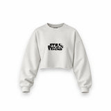 Star Wars Oversize Crop Sweatshirt — Beyaz — Ön baskı
