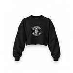 Sons of Anarchy Oversize Crop Sweatshirt — Siyah — Ön baskı