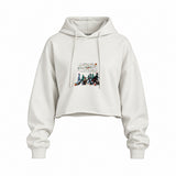 Star Wars Abbey Road Walk Oversize Crop Hoodie — Beyaz — Ön baskı