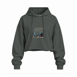 Star Wars Abbey Road Walk Oversize Crop Hoodie — Antrasit — Ön baskı