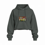 Champions League Poker Oversize Crop Hoodie — Antrasit — Ön baskı