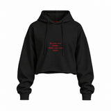 Be Your Own Daddy Make Your Own Sugar Oversize Crop Hoodie — Siyah — Ön baskı