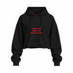 World’s Best Ex Girlfriend Oversize Crop Hoodie — Siyah — Ön baskı
