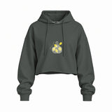 Make Some Lemonade Oversize Crop Hoodie — Antrasit — Ön baskı