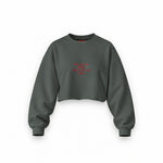 Be Your Own Daddy Make Your Own Sugar Oversize Crop Sweatshirt — Antrasit — Ön baskı